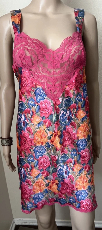 VANITY FAIR Vestido de Encaje Floral Vintage Prendas para Dormir Babydoll Vestido sin Mangas y Bata 2 Piezas S Foto 3 de 4