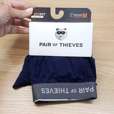 PAIR OF THIEVES Mens Boxer Briefs Medium Navy Blue Superfit Mesh Magic Stretch