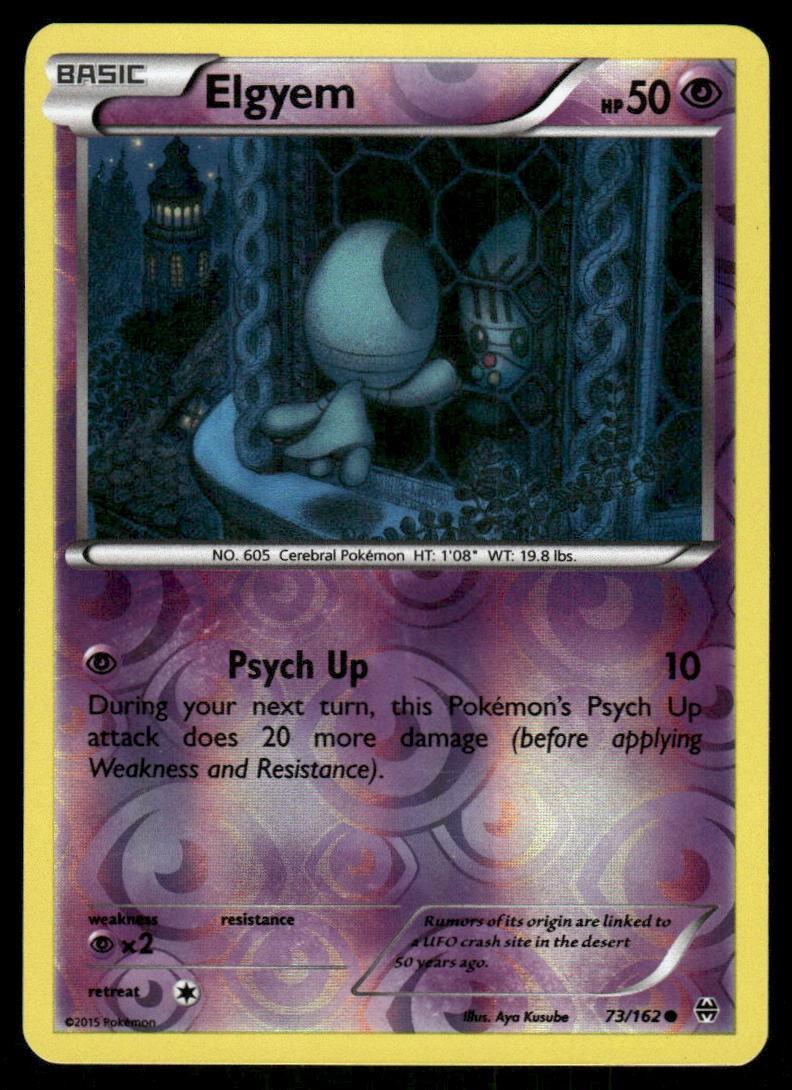 Pokemon Cards Elgyem 73/162 Reverse Holo BREAKthrough XY NM