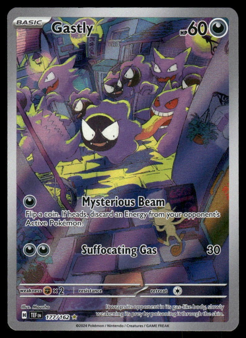 Pokemon Cards Gastly 177/162 Temporal Forces Illustration Rare NM *2