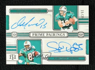 2024 National Treasures Prime Pairings 15/25 Dan Marino Mark Duper Auto HOF 0j5i