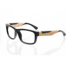 Bollé Jude 12225 Black/Wood Grain Sunglass / Eyeglass FRAMES ONLY - VERY GOOD