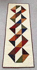 Hand Made Quilted Table Runner/ Topper /Mat 16.5" x 43.5" Mullti-Colors