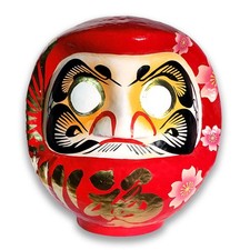 Japanese 7.5"H Miyabi Red Daruma Doll Wish Making Good Luck Fortune JAPAN MADE