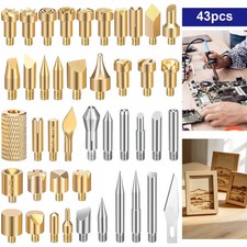 43x Brass Wood Burning Tips Set Pyrography Engraving 3D Print Smoothing M4 screw