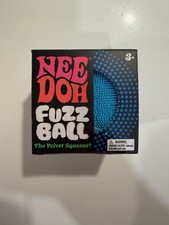 BLUE Needoh FUZZ BALL Flower Power Nee Doh Squish Stress Ball NEE-DOH Fuzzball