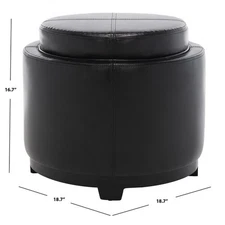 Safavieh CHELSEA ROUND TRAY OTTOMAN, Reduced Price 2172761430 HUD8232B