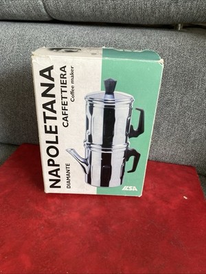Ilsa Napoletana Diamant Coffee Maker Kaffemaschine, Aluminium, für 3 -4 Tassen