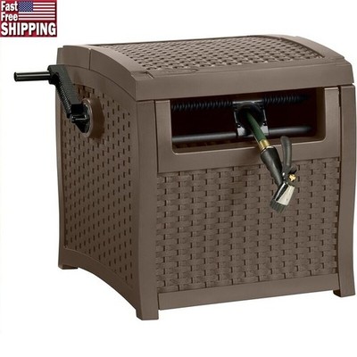 Durable Garden Hose Reel W/ Smart Trak Guide Water Tight Connection Resin Box US