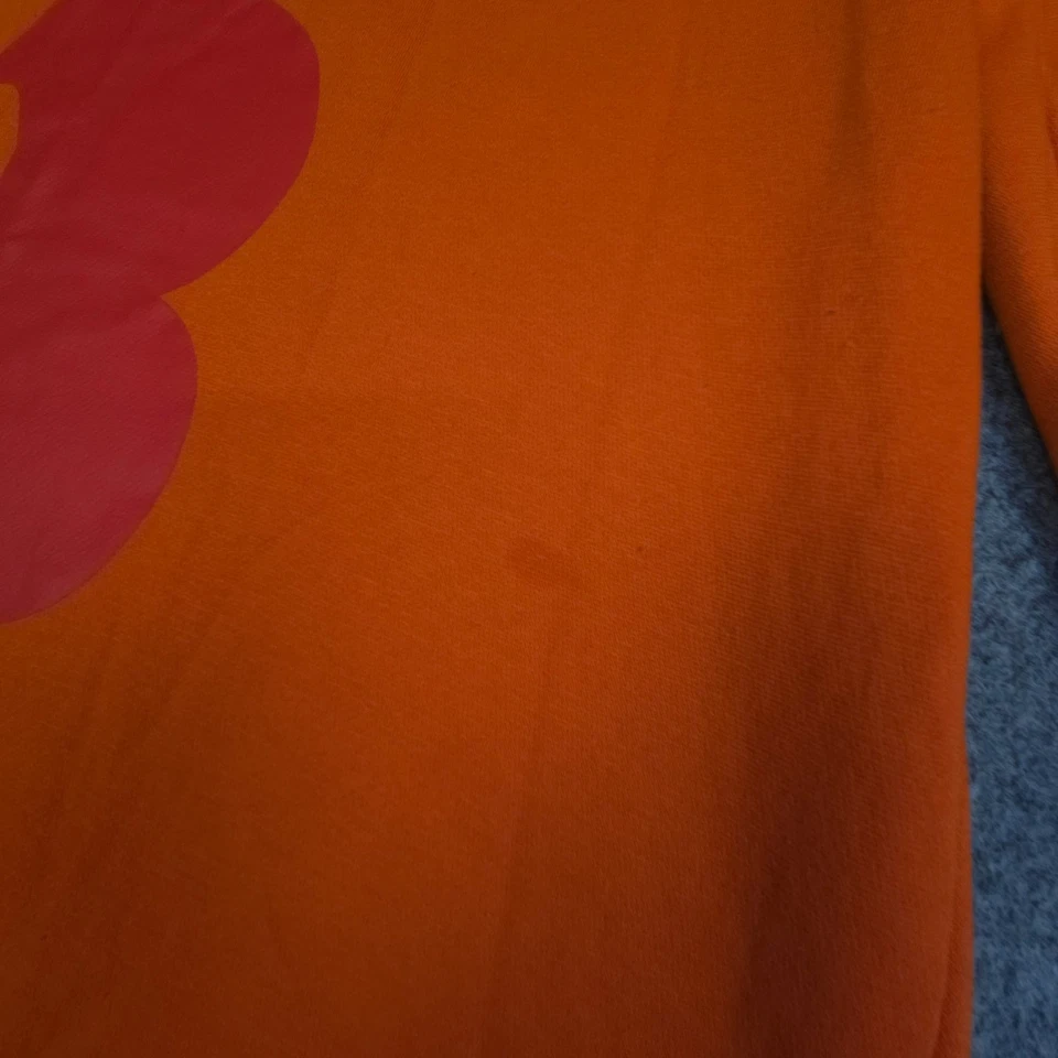 Marimekko Pants Womens MEDIUM orange Adidas wide leg bottoms fleece Size M - Image 3 of 4