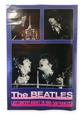 Vintage The Beatles The Last Concert August 29, 1966 Poster 24"x36" 1987 Apple
