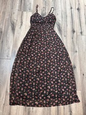 She’sCool VTG Y2K Floral Babydoll Rouched Maxi Dress Size 12 Whimsigoth Sundress