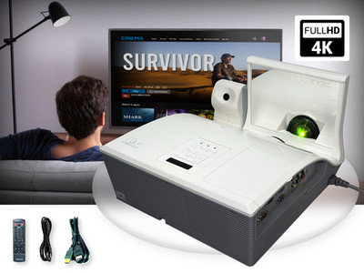 DLP Projector Ultra Short Throw Up to 100'' Image Size 3100 Lumens w/ IR Camera 