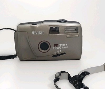 Vivitar PK3587 Focus Free Auto Focus Camera with Flash - Untested