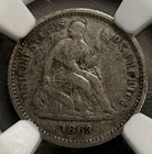 1863 Liberty Seated Half Dime NGC VF-20 - Mintage Just 18,000!