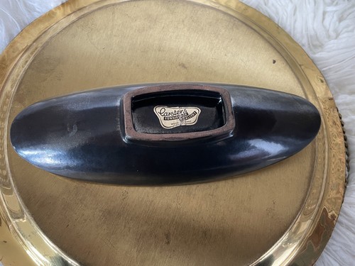 Vintage MCM Carstens-West Germany kleine 8 x 3 Zoll Banane Boot Schale mit Aufkleber - Bild 4 von 6