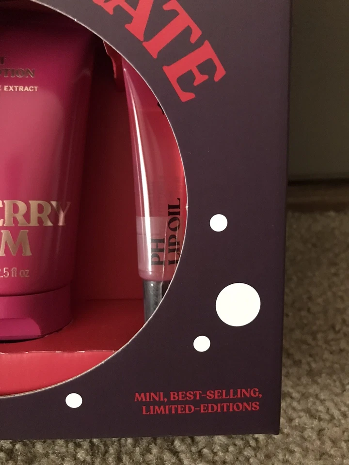 PINK By VS O, Pomegranate 3 Pc MINI Gift Set Hair Body Mist Lotion Lip Oil NEW Foto 4 de 4