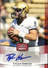2012 Leaf Draft Autographs Red #TH1 Tyler Hansen Auto Card