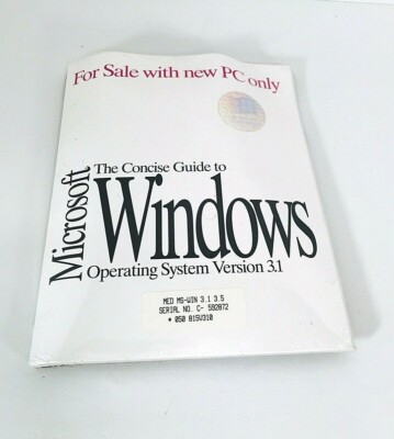 Microsoft Concise Guide to Windows Operating System 3.1 Manual 3.5 Floppy Disks