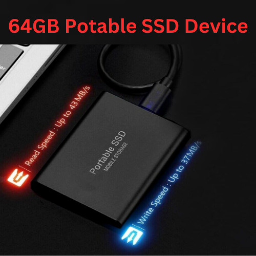 64GB PORTABLE EXTERNAL HARD DRIVE USB3.0 SSD