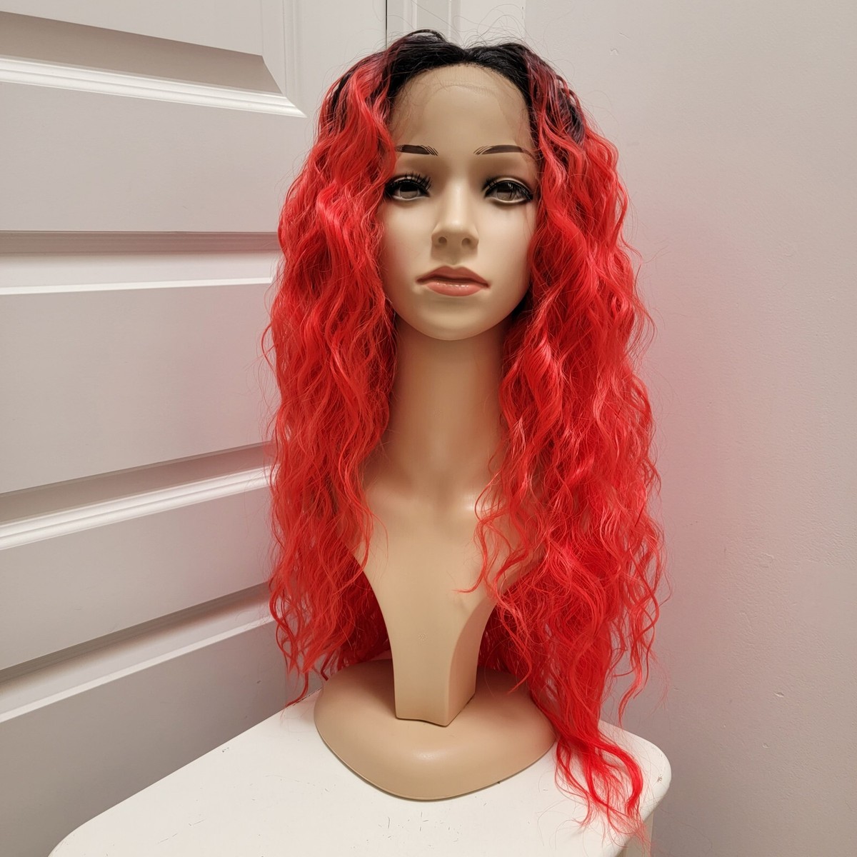 Red Ombre Frontal Wig Red 14-16