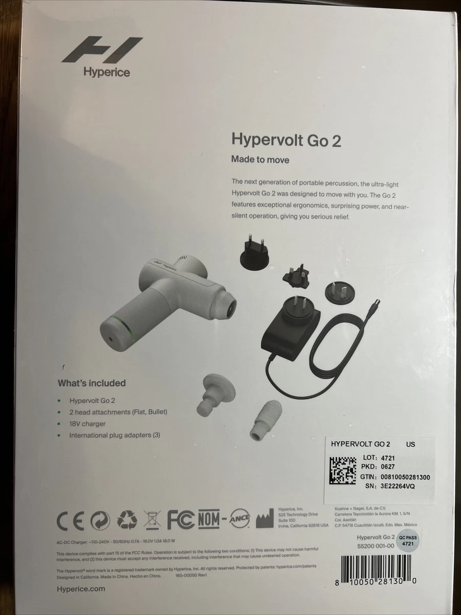 Hypervolt Go2ポータブルパーカッションディバイス | nival.ec