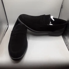 New York And Company Jake Loafers Men's 11M Black Faux Suede