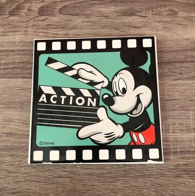 Vintage Disney Mickey Mouse Action Trivet Tile Hot Plate Baking