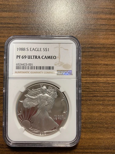 1988-S American Silver Eagle ASE $1 NGC PROOF 69 Ultra Cameo (UCAM)