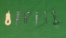 Complete Set 6 Clue Miniature Weapons 1986 Clue Board Game Parker Brothers