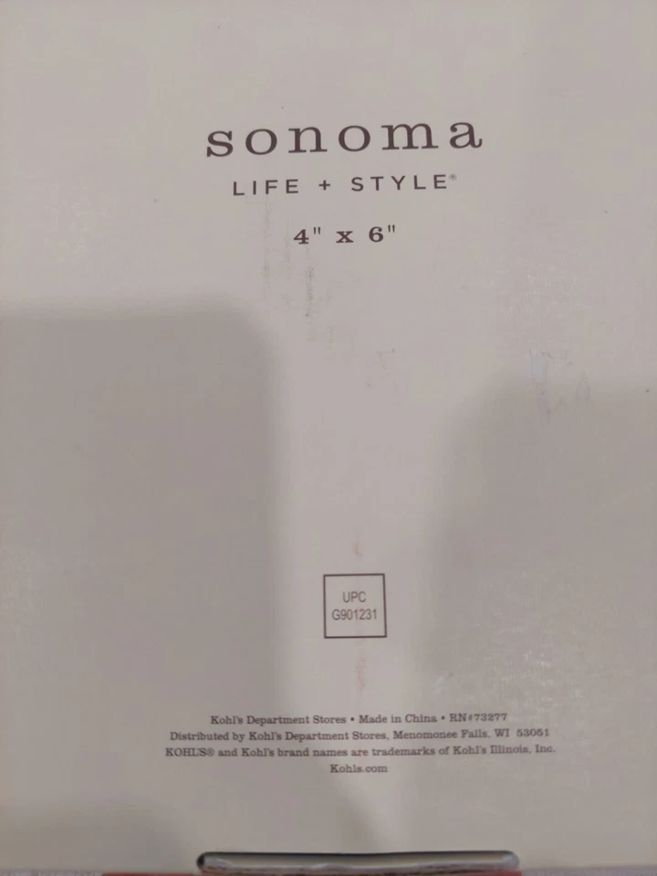 Nuevo Sonoma Life + Style 4" x 6" Marco de Fotos Mar Playa Conchas Marinas Tema Foto 4 de 4