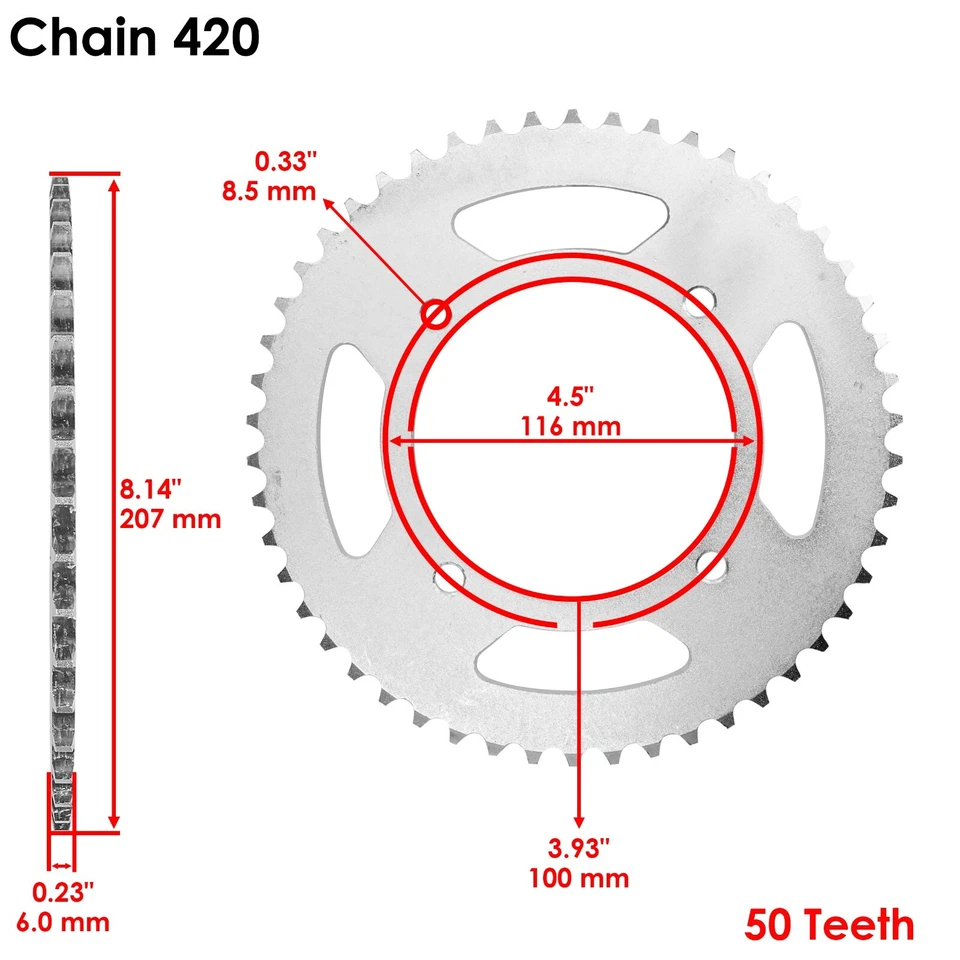 Kit de cadena de transmisión y piñones para Kawasaki KX85 KX85A 2001 2002 2003 2004 - 2021 Foto 4 de 4