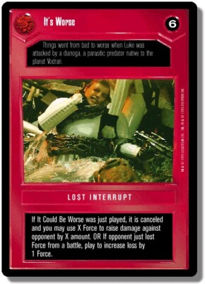 SWCCG: It's Worse [Ungraded] Premiere SW Star Wars CCG Decipher | eBay