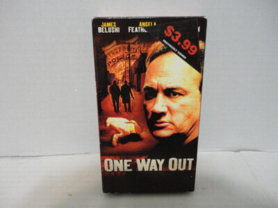 One Way Out VHS VCR 2002 Crime Drama Thriller James Belushi Angela Featherstone