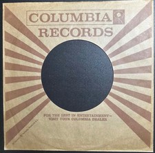 Columbia brown sunburst 45rpm commercial/company sleeves: Lot of 4