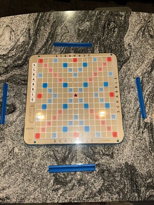Vintage 1977 Scrabble Deluxe Ed. Turntable Board W/ Tiles S & R Games