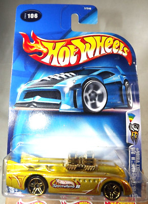 2003 Hot Wheels ERROR #106 Spectraflame II 2/5 DOUBLE VISION Gold REVERSE ENGINE