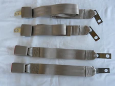 2 Sets - Tan Two Point Seat Belt , Lap Belt, Made by TRW to OEM Specs  NEW! 60"