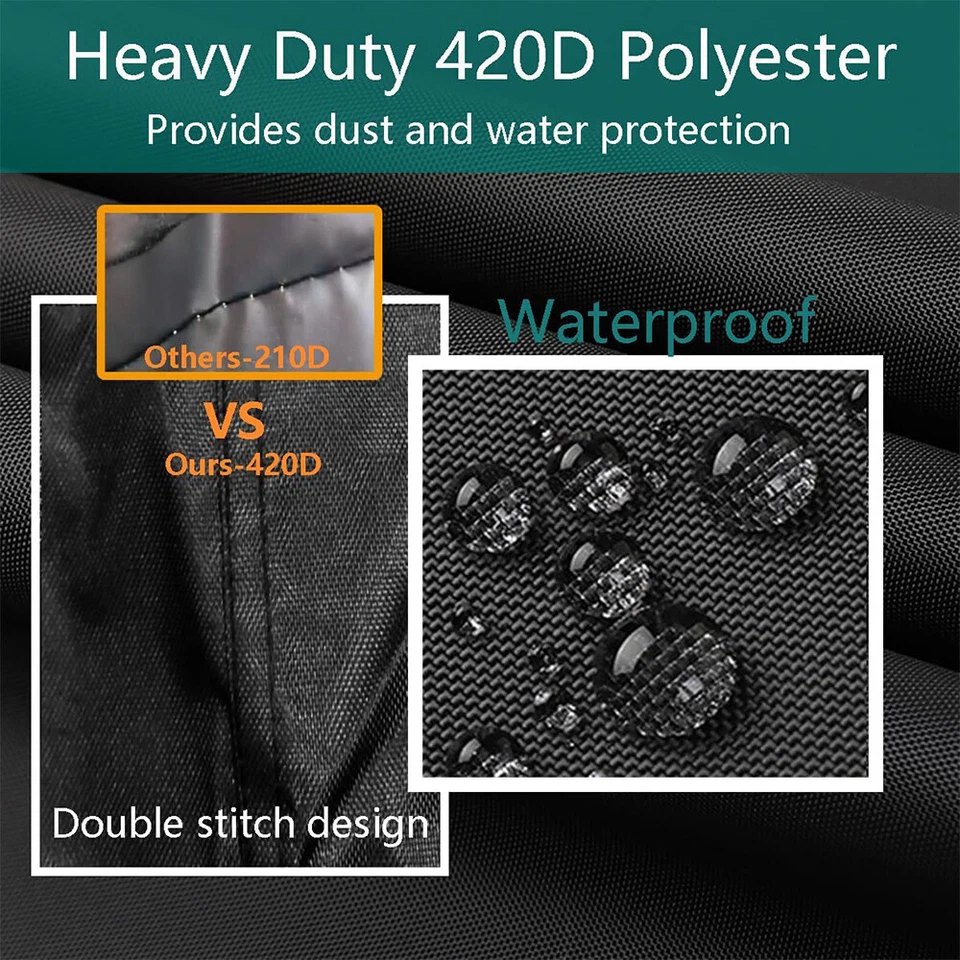 Cubierta impermeable de carro de golf de alta resistencia para Yamaha G21A G22A G23A G27A 2 pasajeros Foto 3 de 4
