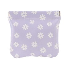 1 Pc Women Snap Closure Cosmetic Bag for Vacation Outdoor Activities Purple