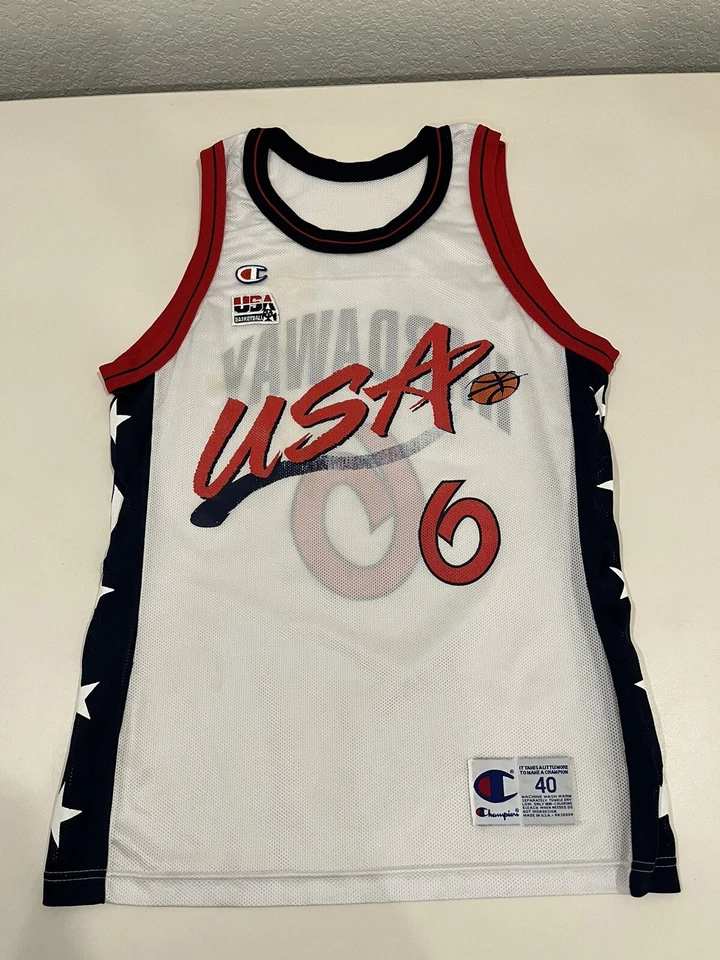 Rare White Champion Olympic Penny Hardaway Jersey Men's Size 40 M Medium - Image 2 of 4