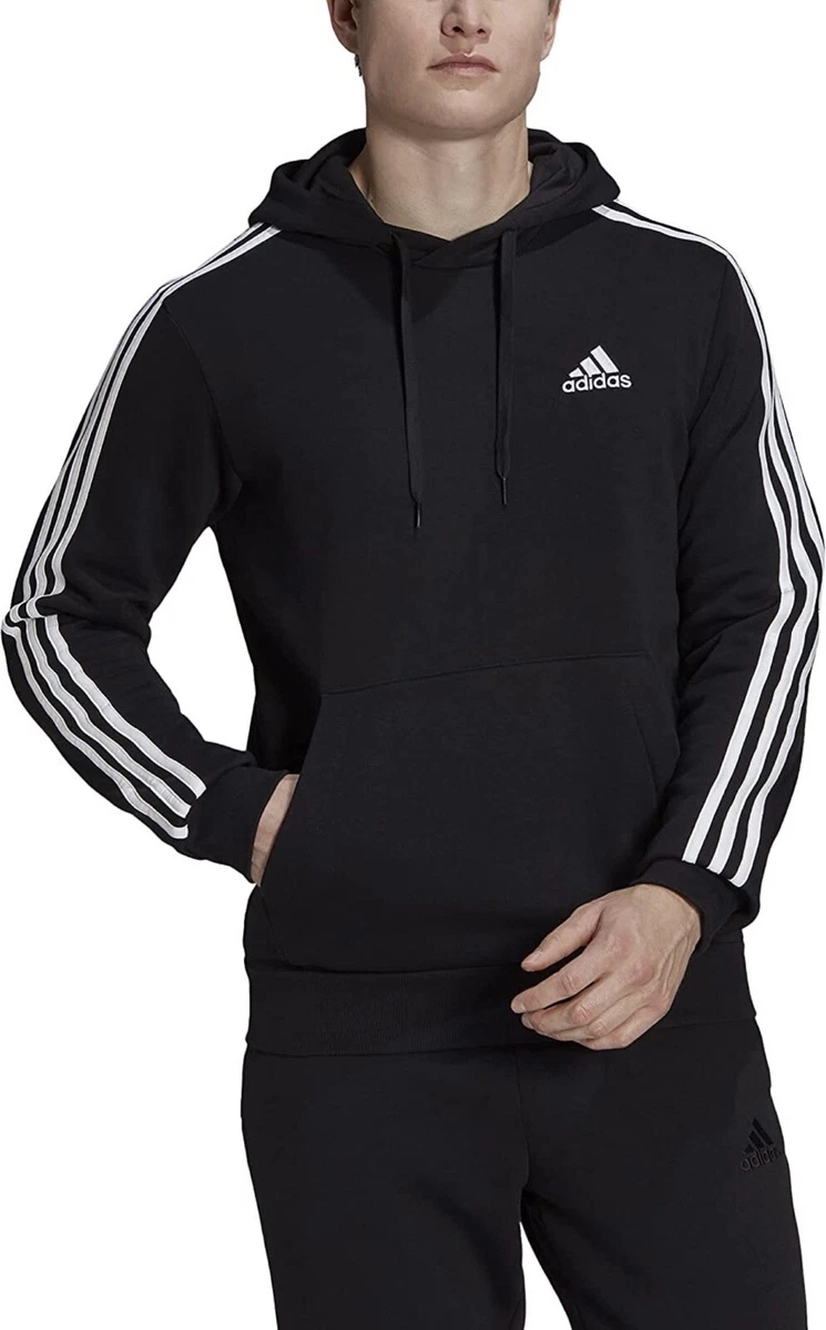 Adidas 3 streifen hoodie schwarz hot sale