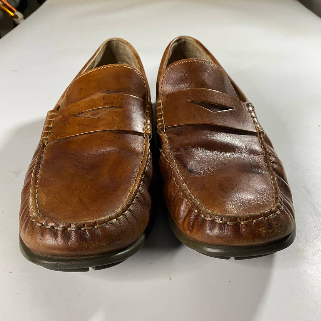 ECCO Cognac Leather Penny Loafers Men’s 47 US 13.5 Casual Luxe Slip On Shoes ECCO Men main image 2