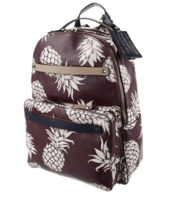 NWT$1,550 Valentino Garavani AUTHENTIC Leather Pineapple Hawaiann Backpack Bag NWT $1,550 Valentino Garavani Leather Pineapple Burgundy  main image 2