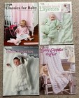 Leisure Arts Leaflets Baby Layettes Afghans Knit & Crochet Lot Of 4