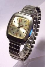 Rare Accutron N2 Tuning Fork Movement Swiss Mens Watch Runs Superb, stained dial