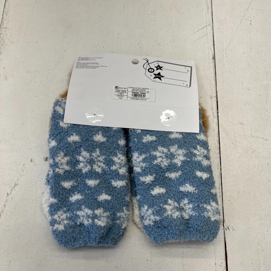 Dreaming Of Blue & Brown Rabbit Eye Mask & Fuzzy Socks Girls One Size NEW - Image 2 of 4