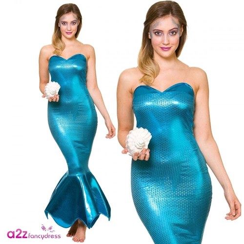 Ladies Blue Mermaid Beauty Adult Sea 