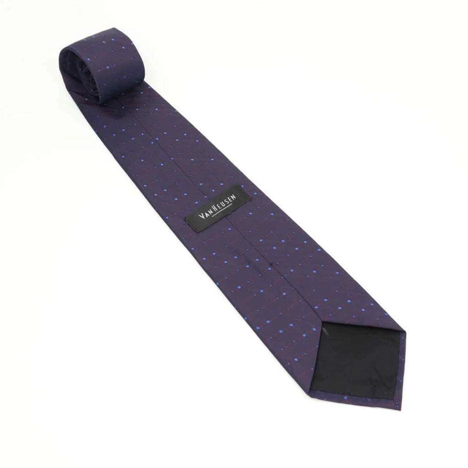 Van Heusen мужской галстук галстук синий геометрический завязанный широкий сплетенный сделано в США классический - Изображение 2 из 4