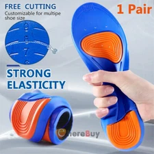 Men Insoles Gel Orthotic Sport Running Insert Shoe Pad Arch Support Heel Cushion